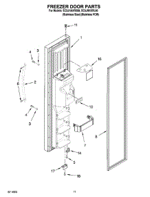 07 - Freezer Door Parts parts for Whirlpool Refrigerator EC3JHAXRL00 from AppliancePartsPros.com