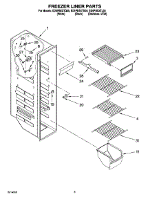 04 - Freezer Liner Parts parts for Whirlpool Refrigerator ED5PBEXTB00 from AppliancePartsPros.com