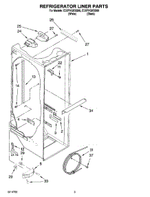 02 - Refrigerator Liner Parts parts for Whirlpool Refrigerator ED5FHGXSB00 from AppliancePartsPros.com