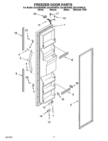 07 - Freezer Door Parts parts for Whirlpool Refrigerator ED2JHGXRQ02 from AppliancePartsPros.com