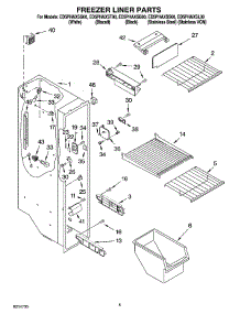 04 - Freezer Liner Parts parts for Whirlpool Refrigerator ED5PHAXSQ00 from AppliancePartsPros.com