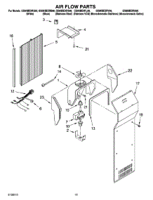09 - Air Flow Parts parts for Whirlpool Refrigerator GS6NBEXRA00 from AppliancePartsPros.com