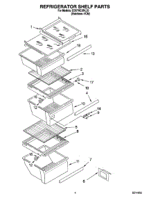 03 - Refrigerator Shelf Parts parts for Whirlpool Refrigerator ED5FHEXNL03 from AppliancePartsPros.com