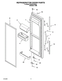 06 - Refrigerator Door Parts parts for Whirlpool Refrigerator ED5GHEXNL02 from AppliancePartsPros.com
