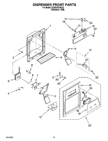 08 - Dispenser Front Parts parts for Whirlpool Refrigerator ED5GHEXNL02 from AppliancePartsPros.com