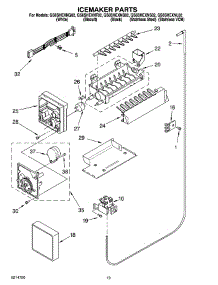 12 - Icemaker Parts, Optional Parts parts for Whirlpool Refrigerator GS6SHEXNQ02 from AppliancePartsPros.com