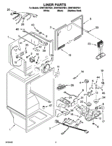 02 - Liner Parts parts for Whirlpool Refrigerator GR9FHMXPS01 from AppliancePartsPros.com