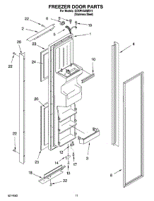 07 - Freezer Door Parts parts for Whirlpool Refrigerator GD5PHAXMS11 from AppliancePartsPros.com