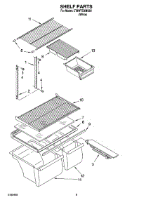05 - Shelf Parts, Optional Parts parts for Whirlpool Refrigerator ET8WTEXMQ03 from AppliancePartsPros.com