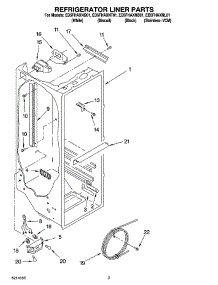 02 - Refrigerator Liner Parts parts for Whirlpool Refrigerator ED5FHAXNL01 from AppliancePartsPros.com