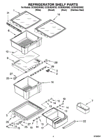 03 - Refrigerator Shelf Parts parts for Whirlpool Refrigerator GC3SHEXNS02 from AppliancePartsPros.com