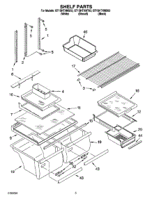 03 - Shelf Parts parts for Whirlpool Refrigerator GT1SHTXMQ03 from AppliancePartsPros.com