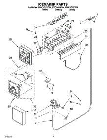 12 - Icemaker Parts, Optional Parts parts for Whirlpool Refrigerator ED5CHQXKT04 from AppliancePartsPros.com