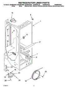 02 - Refrigerator Liner Parts parts for Whirlpool Refrigerator GS6NBEXRL00 from AppliancePartsPros.com