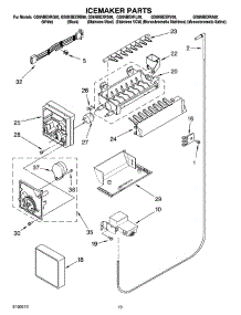 12 - Icemaker Parts, Optional Parts parts for Whirlpool Refrigerator GS6NBEXRS00 from AppliancePartsPros.com