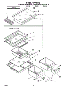 05 - Shelf Parts, Optional Parts parts for Whirlpool Refrigerator ER8AHKXRQ00 from AppliancePartsPros.com