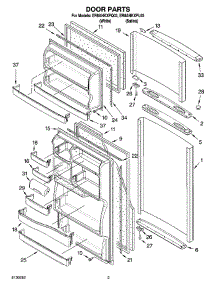 02 - Door Parts parts for Whirlpool Refrigerator ER8AHKXPL03 from AppliancePartsPros.com