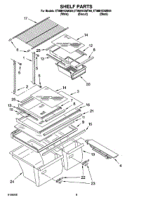 05 - Shelf Parts, Optional Parts parts for Whirlpool Refrigerator ET8MHKXMQ03 from AppliancePartsPros.com