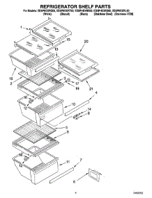 03 - Refrigerator Shelf Parts parts for Whirlpool Refrigerator ED5PHEXRL00 from AppliancePartsPros.com