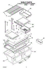 06 - Shelf Parts, Optional Parts parts for Whirlpool Refrigerator ET1FHMXMT01 from AppliancePartsPros.com