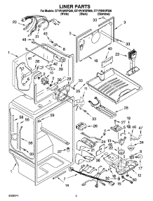 02 - Liner Parts parts for Whirlpool Refrigerator GT1PHWXPS00 from AppliancePartsPros.com
