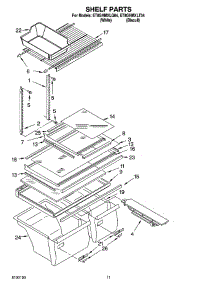 06 - Shelf Parts, Optional Parts parts for Whirlpool Refrigerator ET8GHMXLQ04 from AppliancePartsPros.com