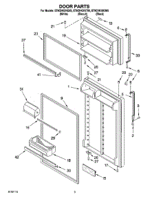 02 - Door Parts parts for Whirlpool Refrigerator ET8CHKXKQ05 from AppliancePartsPros.com
