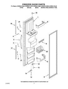 07 - Freezer Door Parts parts for Whirlpool Refrigerator GD2SHAXNS00 from AppliancePartsPros.com