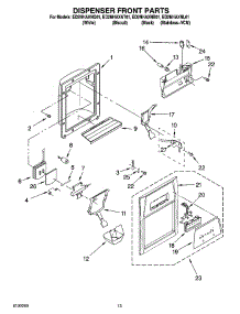 08 - Dispenser Front Parts parts for Whirlpool Refrigerator ED2NHAXNQ01 from AppliancePartsPros.com