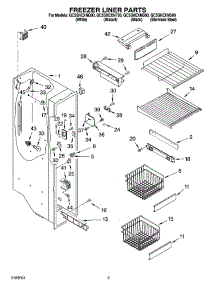 04 - Freezer Liner Parts parts for Whirlpool Refrigerator GC5SHEXNS00 from AppliancePartsPros.com