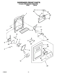 08 - Dispenser Front Parts parts for Whirlpool Refrigerator ED2NHGXNQ00 from AppliancePartsPros.com