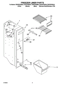04 - Freezer Liner Parts parts for Whirlpool Refrigerator ED5FHEXNL00 from AppliancePartsPros.com