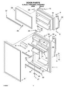 02 - Door Parts parts for Whirlpool Refrigerator ET8WTEXMQ01 from AppliancePartsPros.com