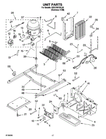 11 - Unit Parts parts for Whirlpool Refrigerator GD5YHAXNL00 from AppliancePartsPros.com