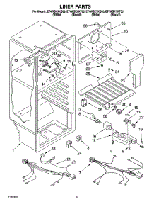 03 - Liner Parts parts for Whirlpool Refrigerator ET4WSKXKQ05 from AppliancePartsPros.com