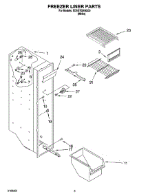 04 - Freezer Liner Parts parts for Whirlpool Refrigerator ED5GTGXNQ00 from AppliancePartsPros.com
