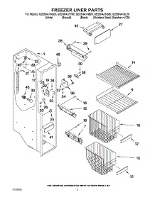 04 - Freezer Liner Parts parts for Whirlpool Refrigerator GD2SHAXNB00 from AppliancePartsPros.com