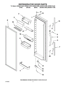 06 - Refrigerator Door Parts parts for Whirlpool Refrigerator GD2SHAXNB00 from AppliancePartsPros.com