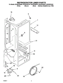 02 - Refrigerator Liner Parts parts for Whirlpool Refrigerator GS2SHEXNB00 from AppliancePartsPros.com