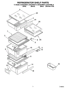 03 - Refrigerator Shelf Parts parts for Whirlpool Refrigerator ED5SHAXML10 from AppliancePartsPros.com