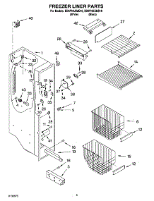 04 - Freezer Liner Parts parts for Whirlpool Refrigerator ED5PHAXMB10 from AppliancePartsPros.com