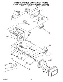 05 - Motor And Ice Container Parts parts for Whirlpool Refrigerator ED2PHEXNT00 from AppliancePartsPros.com