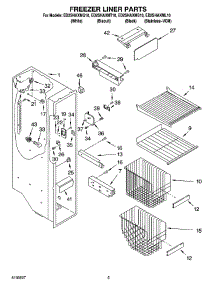 04 - Freezer Liner Parts parts for Whirlpool Refrigerator ED2SHAXML10 from AppliancePartsPros.com
