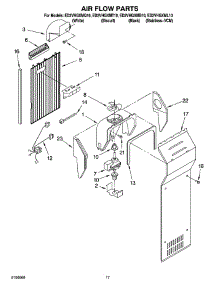 10 - Air Flow Parts parts for Whirlpool Refrigerator ED2VHGXMB10 from AppliancePartsPros.com