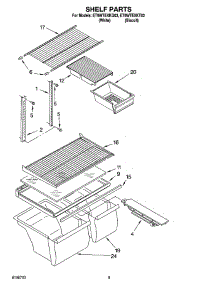 05 - Shelf Parts, Optional Parts parts for Whirlpool Refrigerator ET8WTEXKQ03 from AppliancePartsPros.com