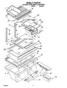 06 - Shelf Parts parts for Whirlpool Refrigerator ET9AHTXMQ00 from AppliancePartsPros.com
