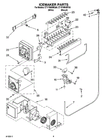05 - Icemaker Parts parts for Whirlpool Refrigerator ET1FHMXMQ00 from AppliancePartsPros.com