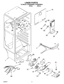 03 - Liner Parts parts for Whirlpool Refrigerator ET0WSRXMQ00 from AppliancePartsPros.com