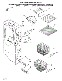 04 - Freezer Liner Parts parts for Whirlpool Refrigerator GS6SHAXMT00 from AppliancePartsPros.com