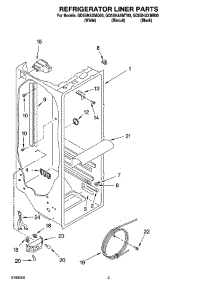02 - Refrigerator Liner Parts parts for Whirlpool Refrigerator GD5SHAXMB00 from AppliancePartsPros.com